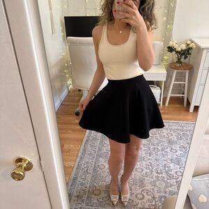 H&M Black Circle Skater Skirt